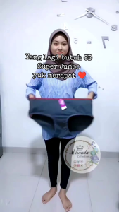 3pcs celana dalam wanita merk Miranda super jumbo ukuran 4L-6L bahan rayon spandek super lembut dan nyaman