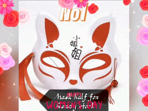 MWP (KL ship out) 27 pattern styles (1pc) anime fox mask half face cat mask masquerade festival party cosplay props mask anime face mask.