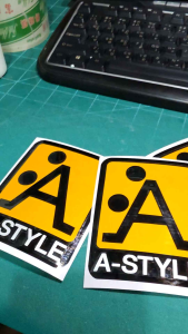 สติ๊กเกอร์แต่งรถ A-STYLE งานตัด สองชั้นสะท้นแสง กันน้ำ สีสันสดใส