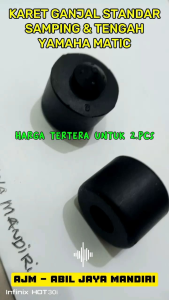 (2.pcs) KARET GANJAL STANDAR SAMPING DAN TENGAH YAMAHA MIO.J XRIDE M3 FINO AEROX
