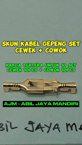 (10.set) SKUN KABEL GEPENG ALL MOTOR (CEWEK.10PCS + COWOK.10PCS)