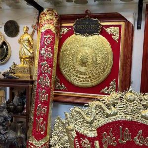 Bộ Cuốn thư bằng đồng vàng nguyên chất kích thước 1m35 155cm