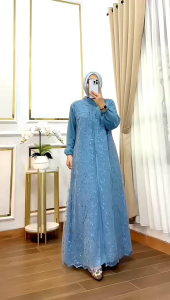 Gamis Ceruty Full Puring: Desain Elegan & Nyaman