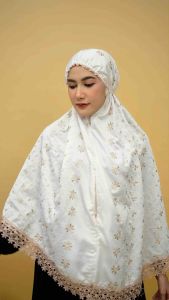 Hijab Bergo Kerudung Instan Saku Resleting Anti Copet Sutra Bordir Renda Jumbo Milo