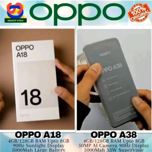 HP OPPO A18 | A38 4/128GB - 6/128GB RAM UPTO 12GB 100% BARU ORIGINAL GARANSI RESMI