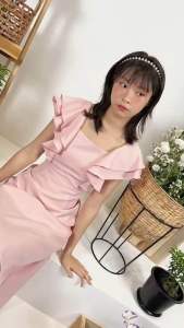 เดรสยาวแขนระบาย #K103 #Celestedress ชุดไปงานแต่ง เพื่อนเจ้าสาว by Pink Diva