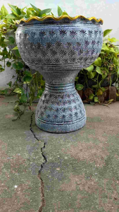 อ่างน้ำดินเผา 14นิ้ว พร้อมขาตั้ง อ่างปลา อ่างพญานาค รับประกันสินค้า