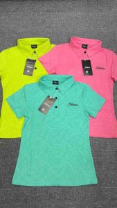 Áo thể thao nữ chơi Golf Pickleball Tennis Cầu lông chất thun co giãn mịn mát thấm hút mồ hôi lên phom xinh