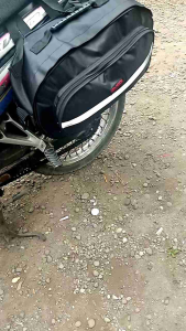 Side Bag Motor 35 Liter Tas touring Motor Bonus Rain Cover dan Tali Selempang