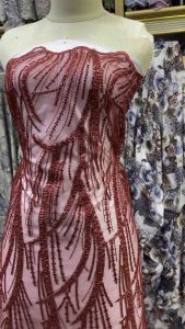 Kain tille naura payet squeen/bahan brukat kebaya pesta bridesmaids