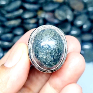 Cincin batu Badar perak ereke / sigori lafau / cincin pria Natural 100%