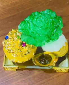 Bắp cải thố vàng kim nguyên bảo phong thuỷ chiêu tài lộc đặt ban Thần Tài quầy thu ngân