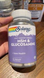 [MỸ] Viên MSM 1000mg & Glucosamine 500mg vitamin C 50mg Solaray 90 viên hỗ trợ xương khớp vận động cơ thể