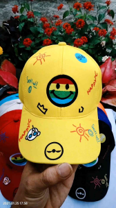 TOPI ANAK LAKI-LAKI DAN PEREMPUAN / TOPI BASEBALL BORDIR HAPPY SMILE