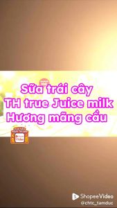 Thùng 24 chai nước uống sữa trái cây Mãng Cầu Tự Nhiên TH true JUICE milk 300ml x 24