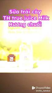 Thùng 24 Chai Nước Uống Sữa Trái Cây TH True Juice Milk Hương Chuối 300ml