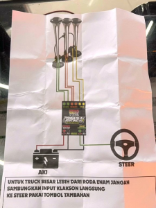 Klakson Telolet 3 Corong 17 Nada Lagu Basuri 12v&24v