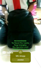 Ransel Backpack Laptop Pria Wanita Matte Hitam Model Terbaru