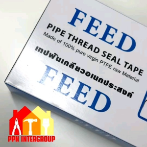 เทปพันเกลียว FEED ยาว10เมตร กล่อง20ม้วน PTEEแท้100% เหนียวแน่น เทปพันท่อ ประปา ส่งตรงจากโกดังไทย