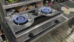 BG-02 Heavy Duty Double Burner Stainless Body Burner Gas Stove