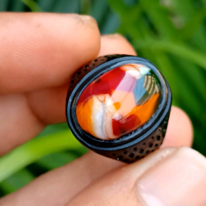 CINCIN BATU EDONG PANCAWARNA RING TITANIUM