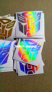 STIKER gambar . silver hologram