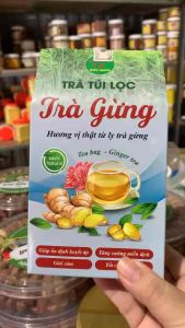 (SALE KHỦNG 30%-60%) Trà Túi Lọc Gừng (40 túi lọc)-Tăng huyết ápCải thiện cảm lạnh chân fay tê lạnh hoa Mắtlưu thông máu giải cảmGiảm buồn nôn tốt tiểu hóaHỗ trợ hệ miễn dịchĐiều hòa đường huyếtNgăn ngừa ung thư- Qùa Tây Bắc 27