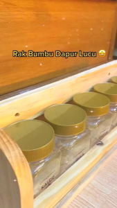 Tempat Bumbu Dapur Wadah Bumbu Kayu Jati Belanda