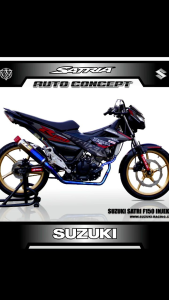 STRIPING STIKER SATRIA FU 150 INJEKSI STICKER VARIASI MOTOR SUZUKI SATRIA FU FI 2016 - 2023