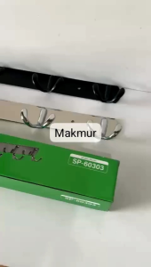 GANTUNGAN BAJU STAINLESS STEEL 5 DOUBLE KAIT / WALL HANGER KAPSTOK STAINLESS STEEL