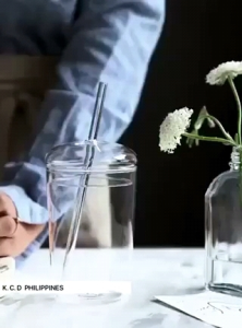 Tropial Glass Cup for Coffee Tea Drinks Milk Tea Water Cups with Glass Cover Glass Straw Drinking Cu