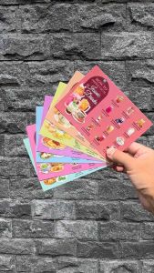 Postcard Design Asian Food Snack Drink Kuih Dessert & Durian Menu List drawing (BUY 10 FREE 1)