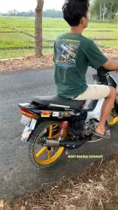 Kenalpot Standar Racing Fiz/Force1 Tipe Leher Sirip Suara Prepet