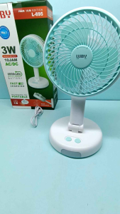 Kipas Angin Portable + Lampu Emergency Luby L 695 / Luby L695