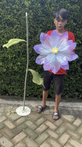 Bunga Teratai Giant Flower Motif Diameter 50cm Hiasan Dekorasi Pelaminan Aksesoris Standing Bunga Hias Aksesoris