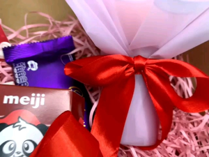 Hampers Kado Hadiah Valentine Wisuda Ulang Tahun Pocky Boneka Chrocet Brick Free Box Pita