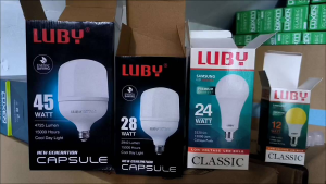 LUBY LAMPU LED BULB CAPSULE 5W 10W 14W 18W 28W 38W 45W 50 WATT CAHAYA PUTIH SNI BERGARANSI 1 TAHUN BAGUS KUALITAS TERJAMIN