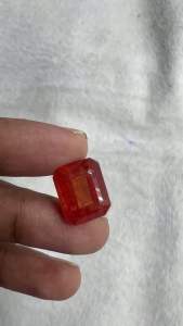 Orange sapphire 15carat 14x11 octagon shape