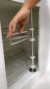 2 layer Corner Pull out Basket for Kitchen Cabinet 304 Stainless