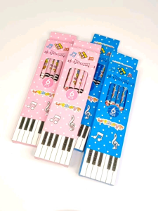 Piano Pencil HB Pencil Note Department Childrens Writing Pencil Pupils Pencil Writing 6pcs Pencils