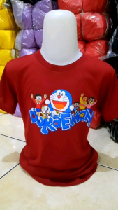 Atasan distro anak cwek/cwok gambar doraemon buat usia 2-10 tahun