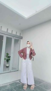 Prita Jeans Kulot Highwaist Dua Kancing Pinggang Karet