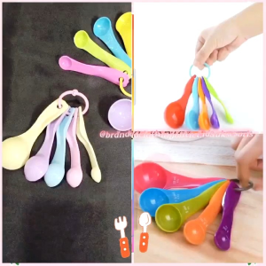 5IN1 SENDOK TAKAR WARNA PASTEL / SENDOK UKUR KECIL WARNA NEON / SENDOK TAKAR BUMBU / SENDOK UKUR SERBAGUNA / RAINBOW MEASURING SPOON COLORFUL | STS7320