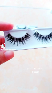 bulu Mata Natural HF-gWSP isi Satuan 1 Pasang 1 Pcs Gratis Tutup Mika Bulumata Natural 12mm