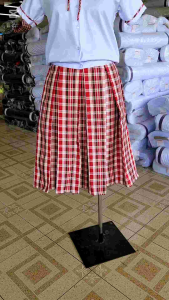 Joenel Sailor Collar Blouse Ribiti/Red Maroon Checkered Skirt Box Pleats School Uniform Individual Price