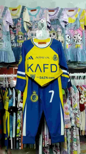 12-45kg A441 Đồ bộ dài tay bé trai thun lạnh in họa tiết thể thao đường phố ngầu đẹp bộ thể thao bóng đá bé trai