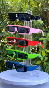 🇹🇭พร้อมส่งจากไทย🇹🇭✨แว่นกันแดด แว่นตาแฟชั่นเกาหลี แว่นเก็บทรง อินเทรนด์ สุดฮิด แนววินเทจ ป้องกันUV400 รุ่น P7971