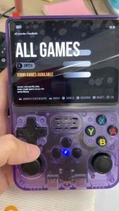 เครื่องเกมพกพาย้อนยุค R36S ระบบลินุกซ์หน้าจอ3.5นิ้ว IPS เครื่องเล่นวิดีโอขนาดพกพา64GB