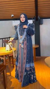 Lilly set syari by rhyn syari warna biru dongker