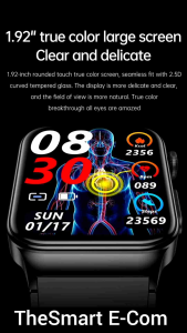 E500 Smart Watch Blood Glucose Blood Oxygen Heart Rate ECG detection Body Temperature Monitoring Bluetooth Call 1.92 Inches HD Touch Screen Smartwatch Waterproof Fitness Tracker For Android And IOS